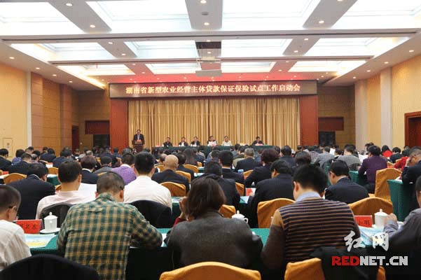 12日，湖南省新型农业经营主体贷款保证保险试点工作启动会在益阳召开。