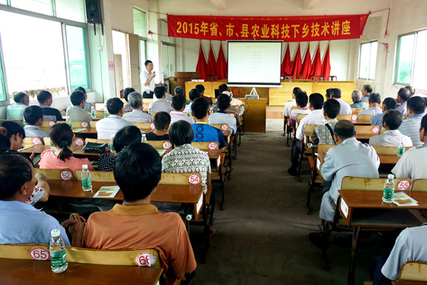 广东阳江:雨中送科技 群众热情高