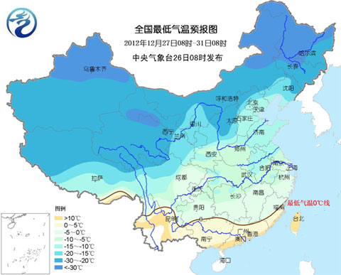 北方严寒将加重 南方雨雪持续天气阴冷