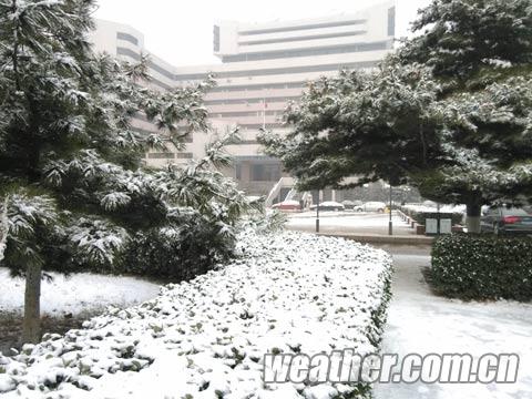 寒潮来袭山东大部现降雪 气象台连发三预警