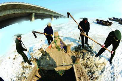 28年最冷天今冬海冰“脸皮”厚