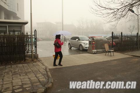 冷空气携大风降温袭天津 午后津城能见度将好转