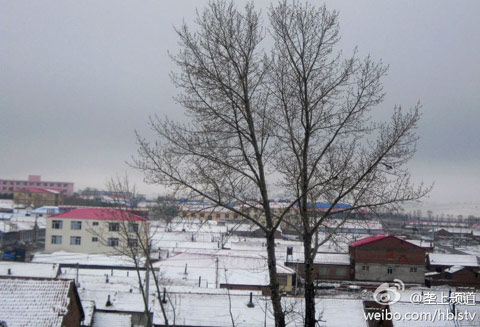 河北丰宁四月飞雪 100多人50多辆车被困山路