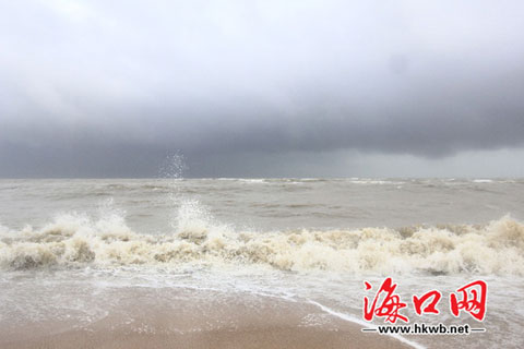 强热带风暴“飞燕”造访 海口风雨交加