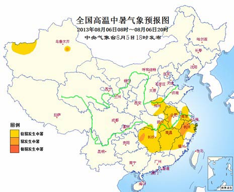高温中暑气象预报:豫皖苏浙赣等局地易发生中暑
