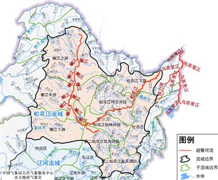 松辽流域多条河流超警运行
