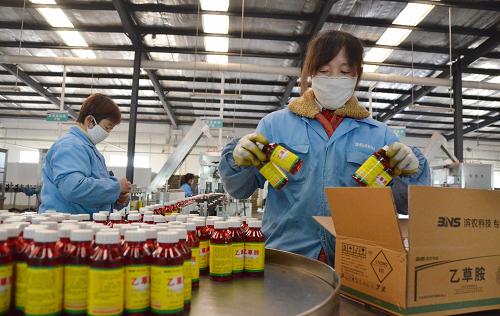 1��26�գ���ɽ�����ݱ�ũ�Ƽ����޹�˾�ĳ��䣬���˽��������ϵ�ƿװũҩװ��