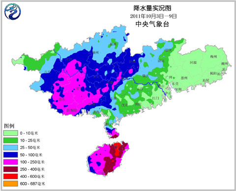 海南暴雨50万人受灾 未来一周雨势仍强
