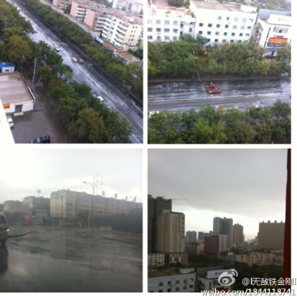 新疆库尔勒突降冰雹 据称秋季冰雹较罕见