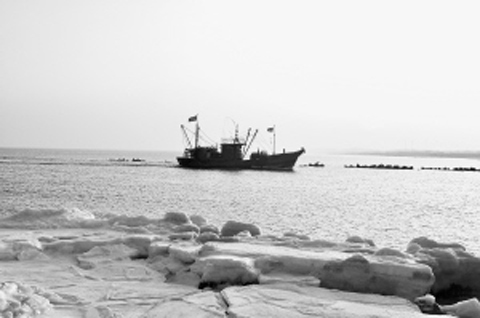海冰侵袭河北三大港口 秦皇岛海域一半被浮冰覆盖
