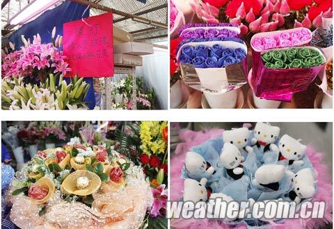 情人节花价走高 低温天气也是推手