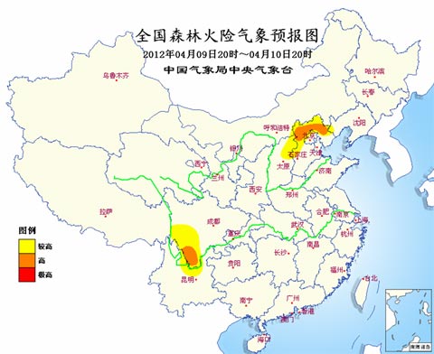 冀晋川等地天干风大 森林草原火险等级较高