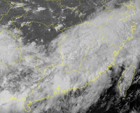 气象卫星监测江南出现强降水