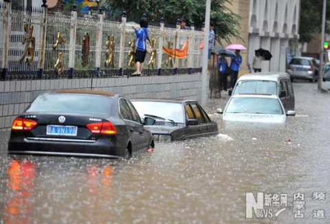 内蒙古中东部昨遭暴雨袭击 未来三天仍多阵雨