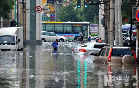 内蒙古中东部昨遭暴雨袭击 未来三天仍多阵雨